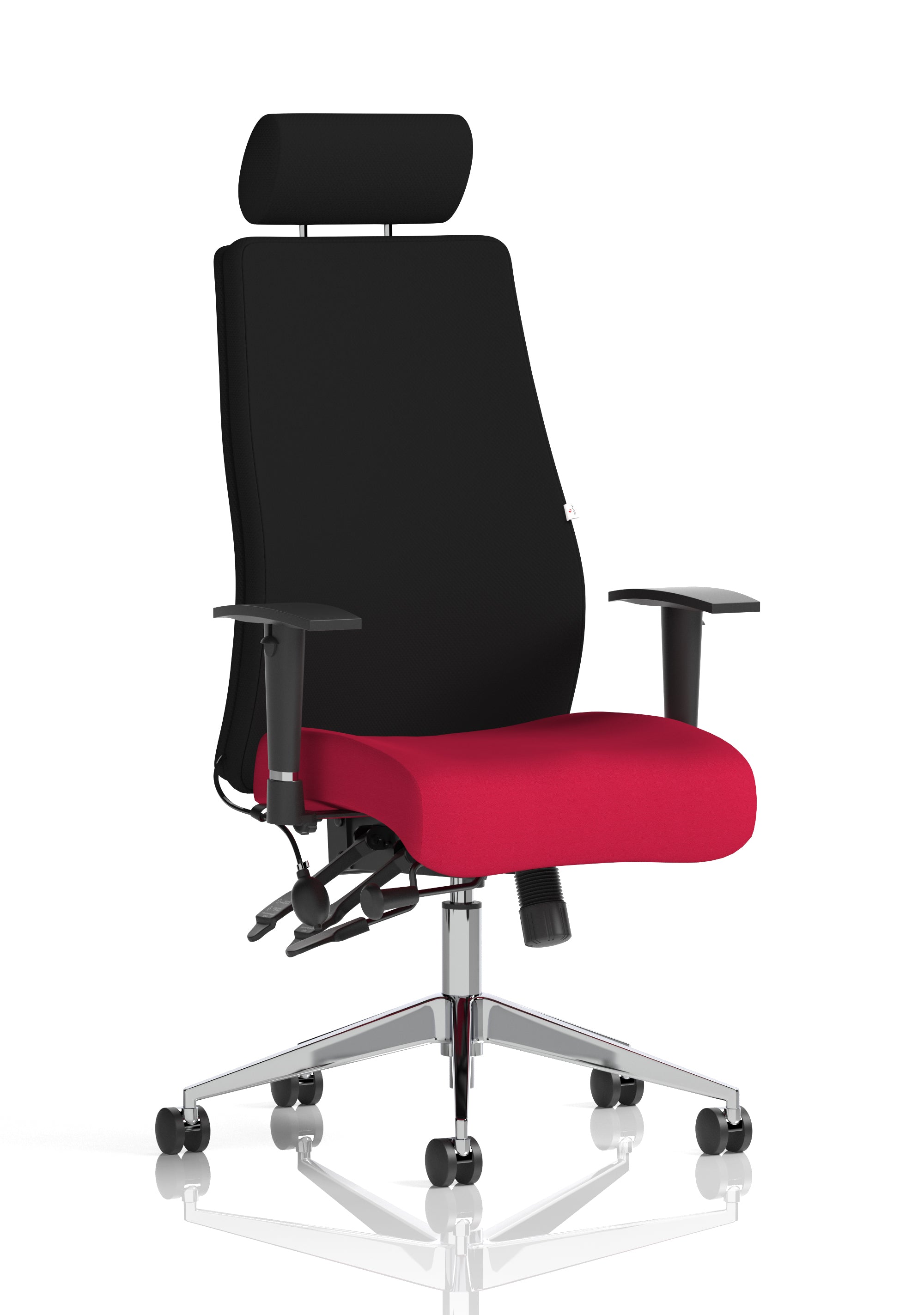 Onyx Ergo Posture Chair (Adjustable Arms) (With Headrest) Bergamot Cherry