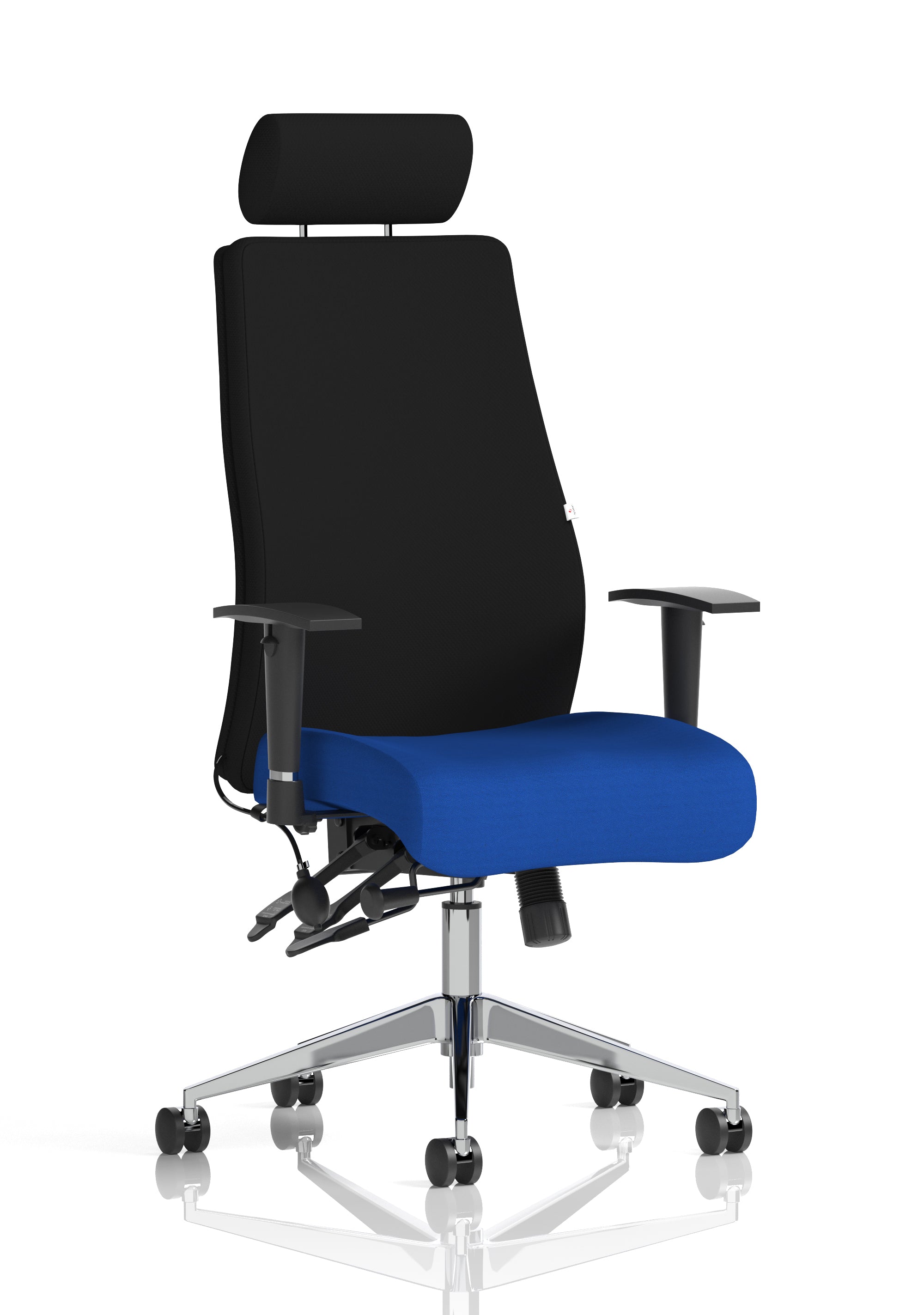 Onyx Ergo Posture Chair (Adjustable Arms) (With Headrest) Stevia Blue