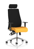 Onyx Ergo Posture Chair (Adjustable Arms) (With Headrest) Senna Yellow