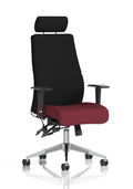 Onyx Ergo Posture Chair (Adjustable Arms) (With Headrest) Ginseng Chilli
