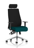 Onyx Ergo Posture Chair (Adjustable Arms) (With Headrest) Maringa Teal