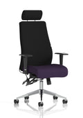 Onyx Ergo Posture Chair (Adjustable Arms) (With Headrest) Tansy Purple