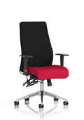 Onyx Ergo Posture Chair With Height Adjustable Arms Without Headrest Bespoke Colour Seat Bergamot Cherry