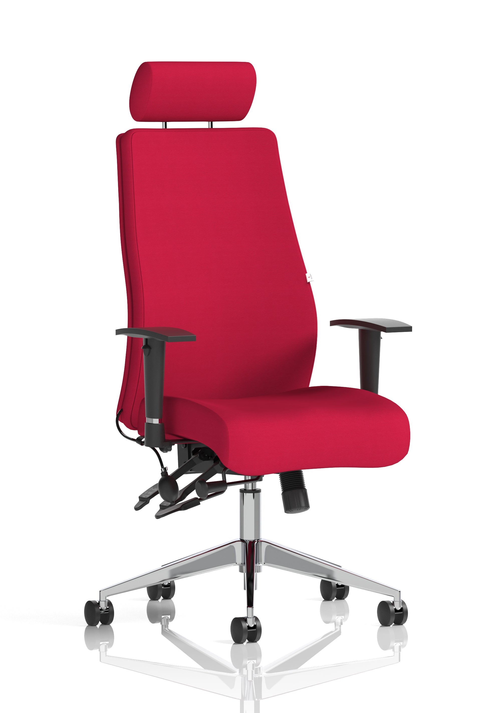 Onyx Ergo Posture Chair (Adjustable Arms) (With Headrest) (Back & Seat) Bergamot Cherry