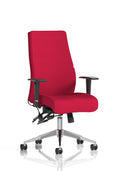 Onyx Ergo Posture Chair (Adjustable Arms) Without Headrest (Back & Seat) Bergamot Cherry