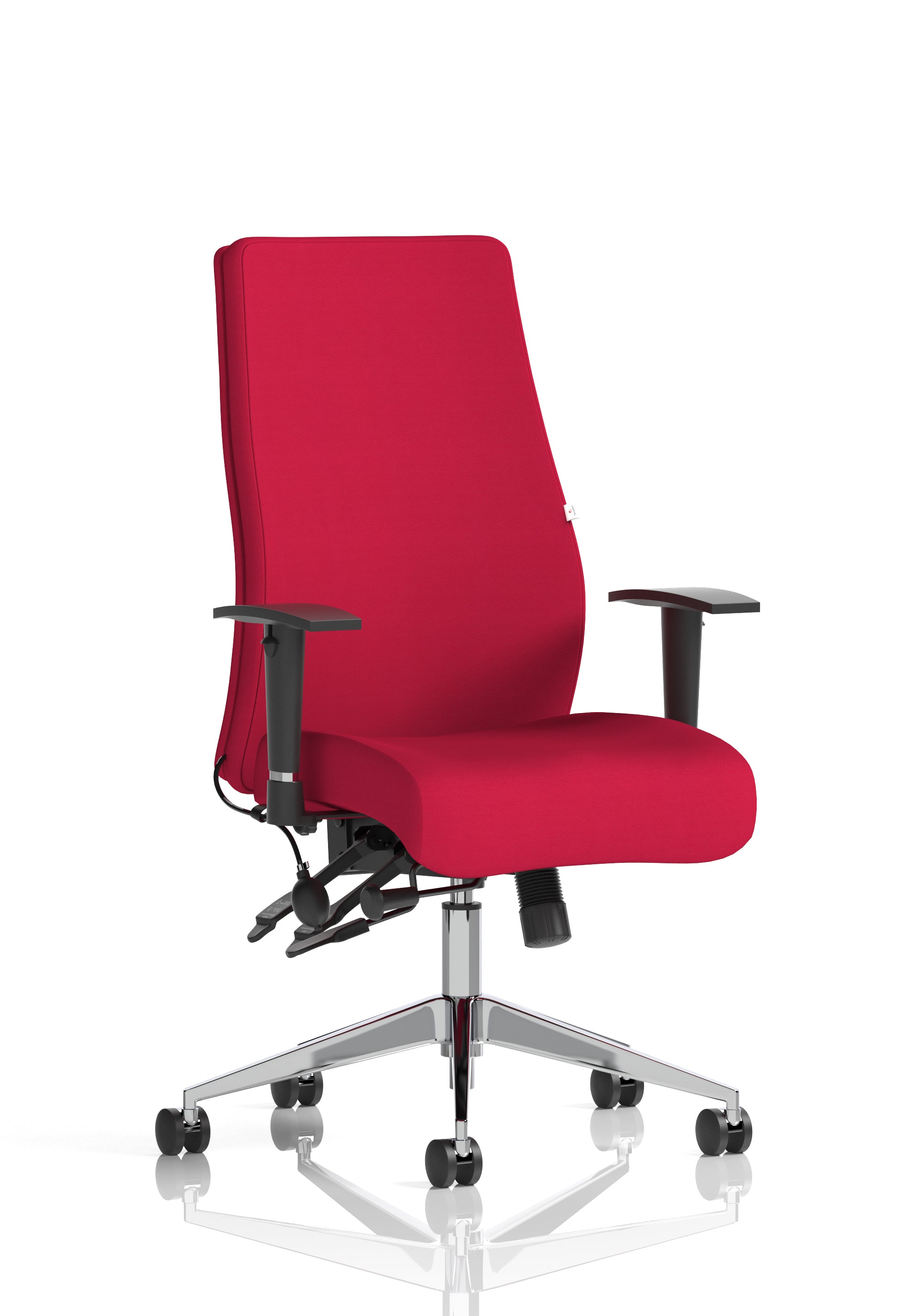 Onyx Ergo Posture Chair With Height Adjustable Arms Without Headrest Bespoke Colour Back And Seat Bergamot Cherry