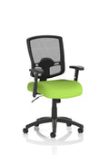 Portland Task Operator Chair Mesh Back (Adjustable Arms) Myrrh Green