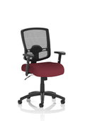 Portland Task Operator Chair Mesh Back (Adjustable Arms) Ginseng Chilli