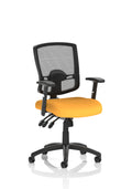 Portland III Mesh Back (Adjustable Arms) Senna Yellow
