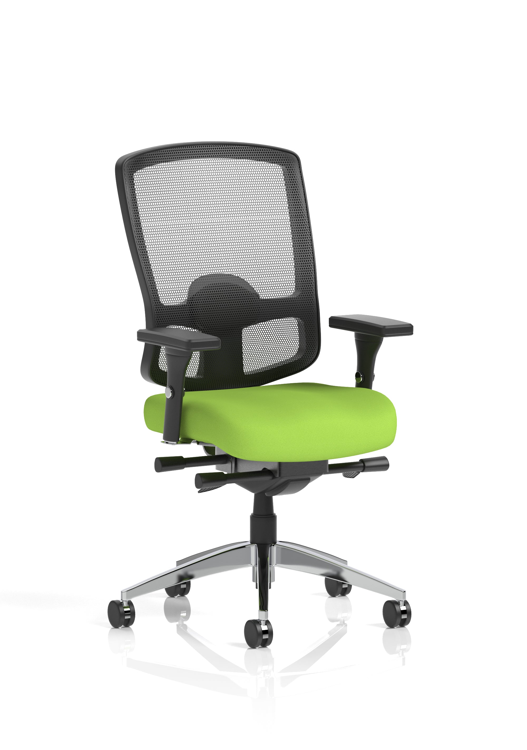 Regent High Mesh Back Ergonomic Task Operator Office Chair With Height Adjustable Arms Bespoke Colour Seat Myrrh Green
