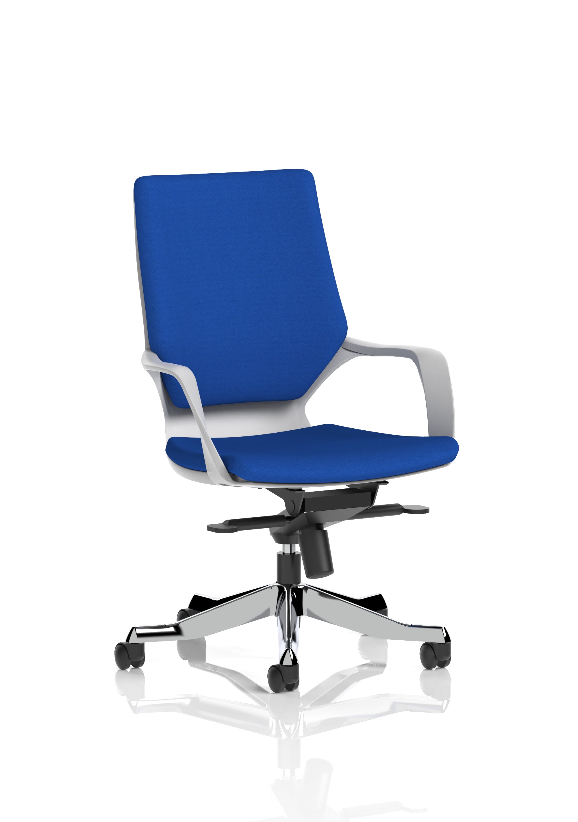 Xenon Executive White Shell Medium Back (Back & Seat) Stevia Blue
