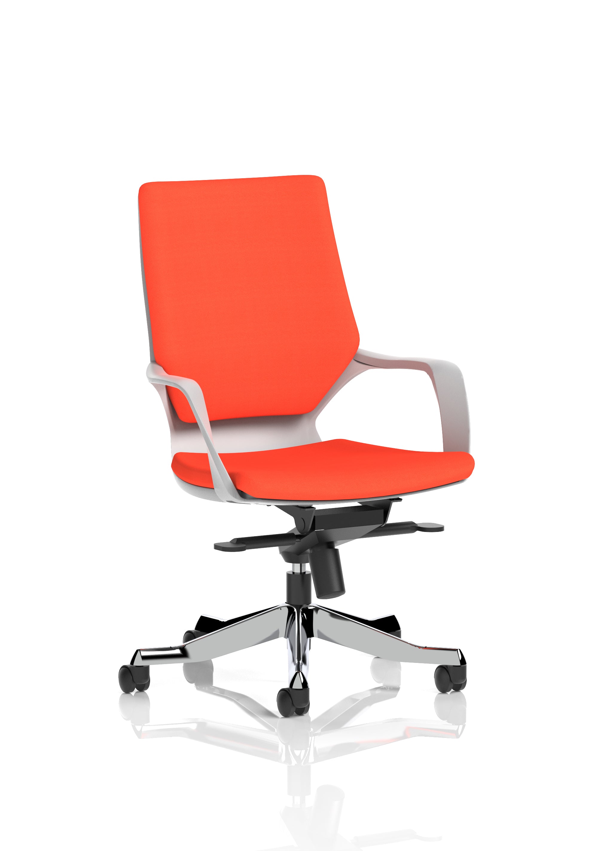 Xenon Executive White Shell Medium Back (Back & Seat) Tabasco Orange