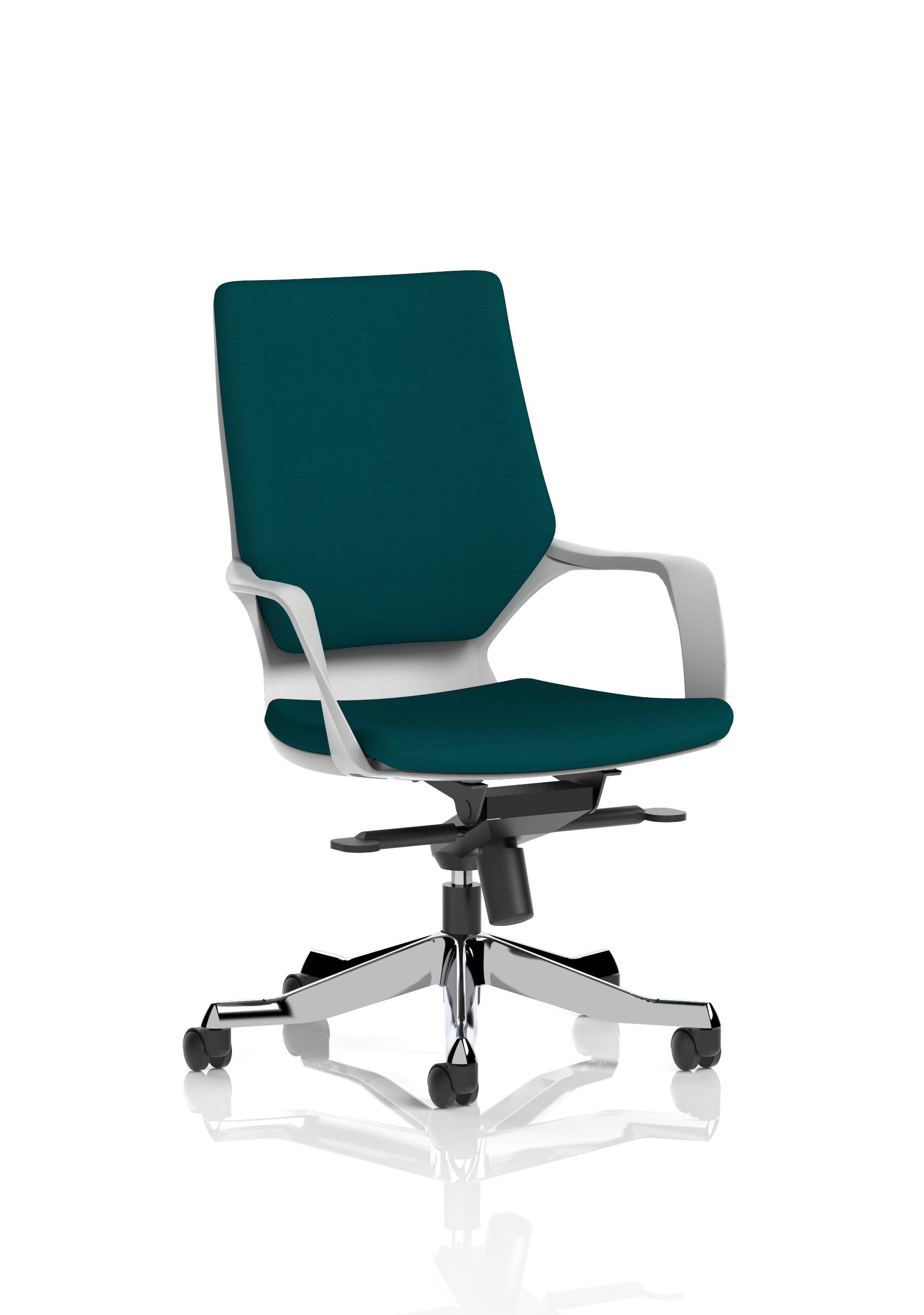 Xenon Executive White Shell Medium Back (Back & Seat) Maringa Teal