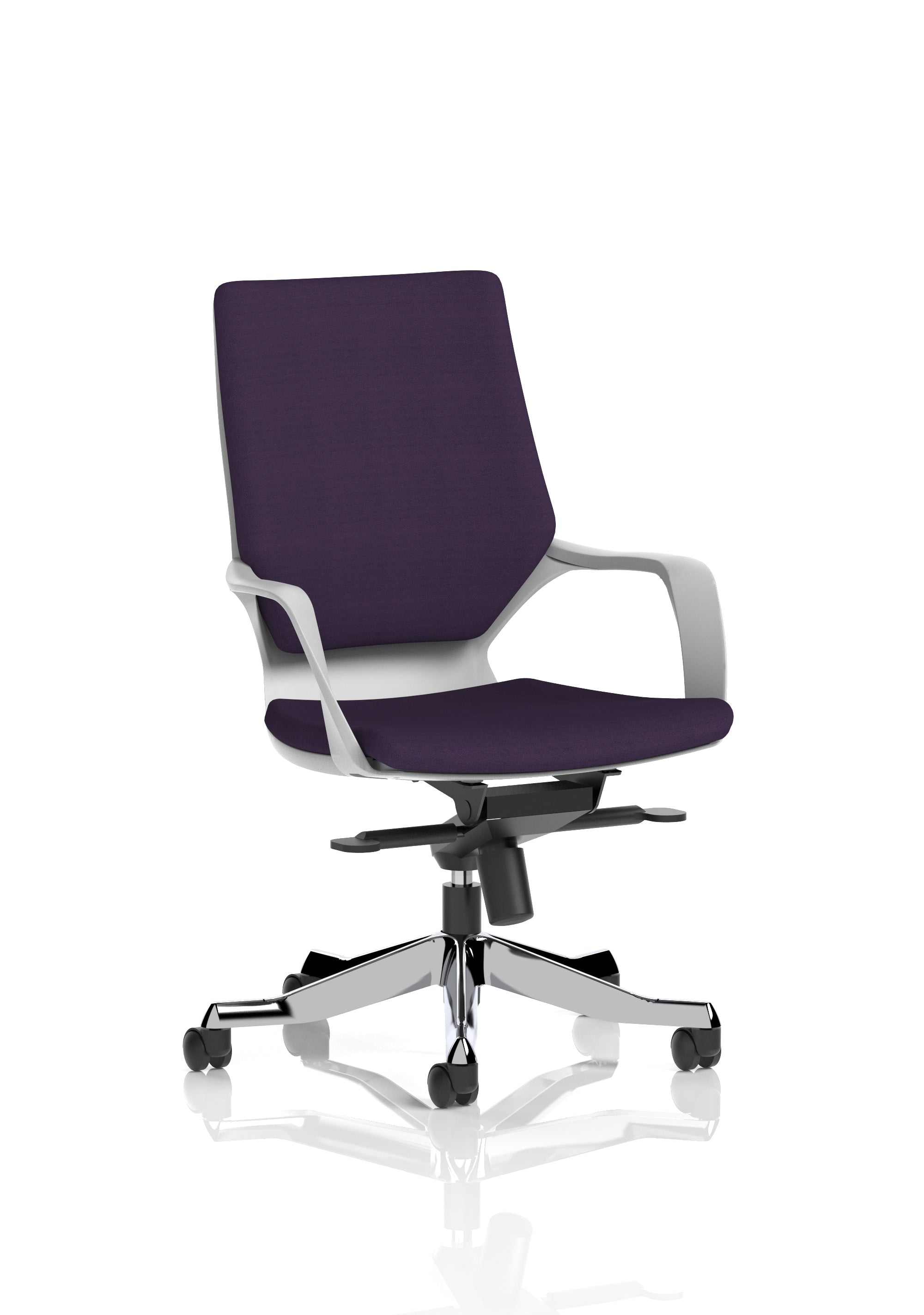 Xenon Executive White Shell Medium Back (Back & Seat) Tansy Purple
