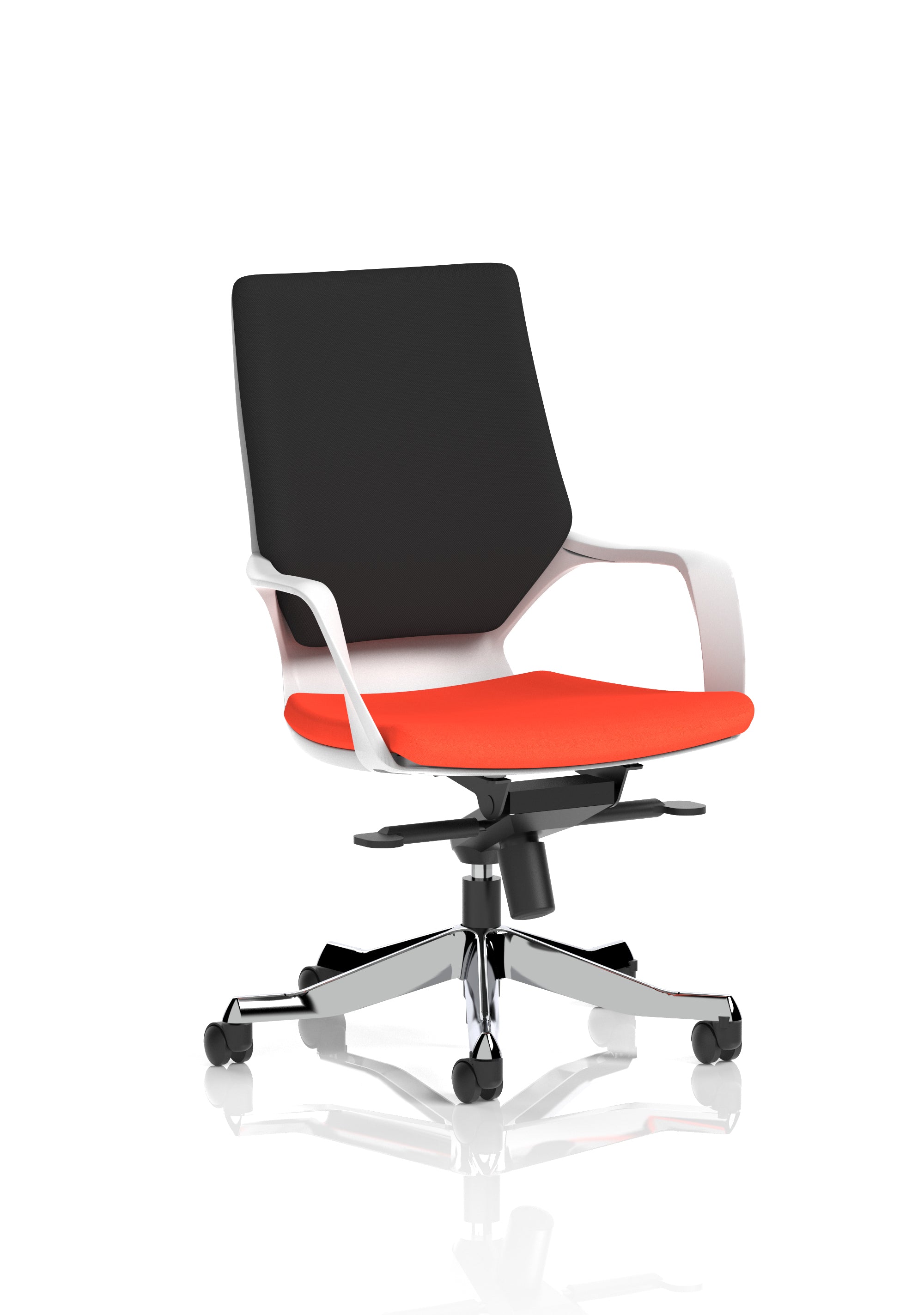Xenon Executive White Shell Medium Back Tabasco Orange