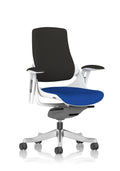 Zure White Shell Black Fabric Back Stevia Blue