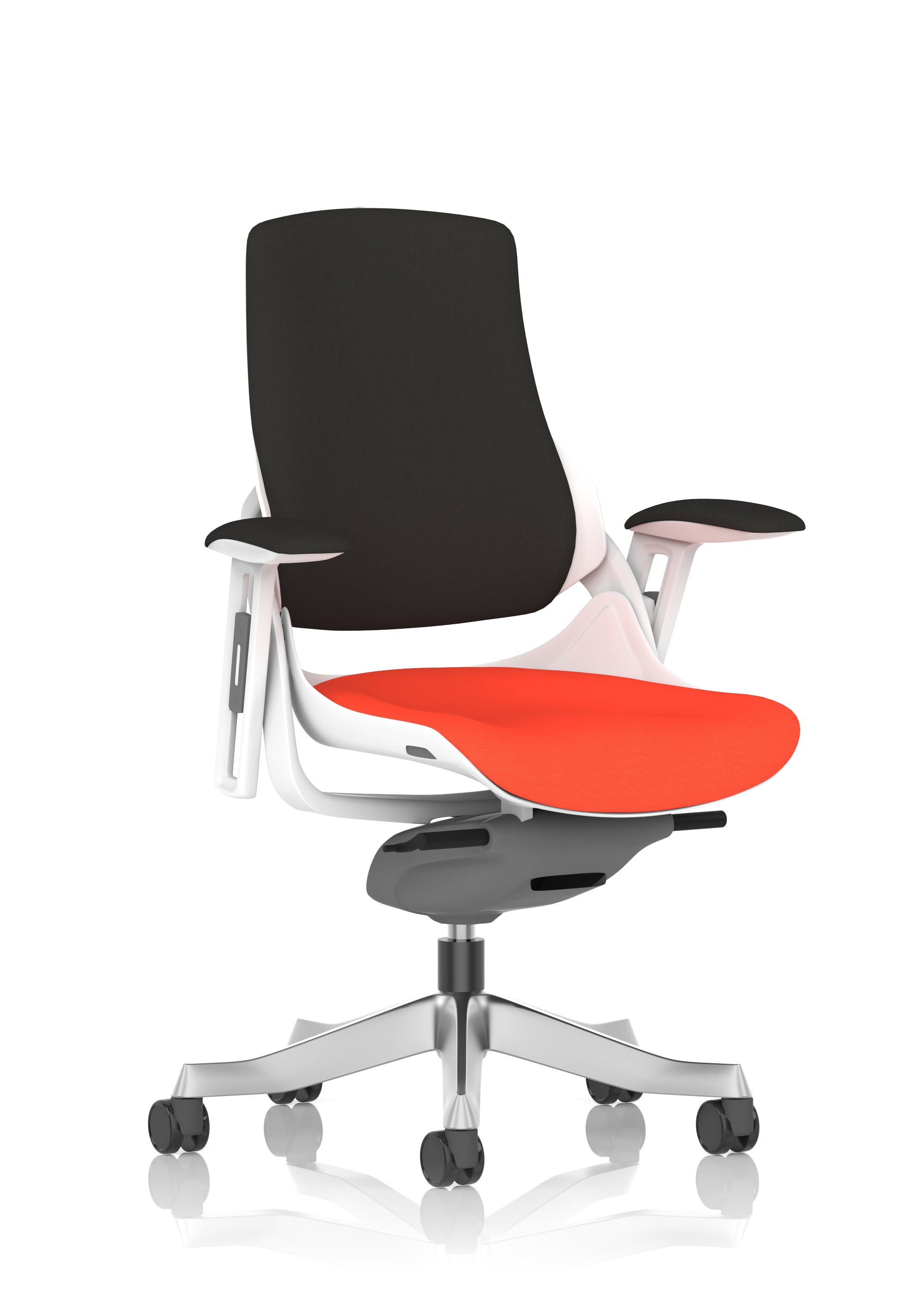 Zure White Shell Black Fabric Back Tabasco Orange