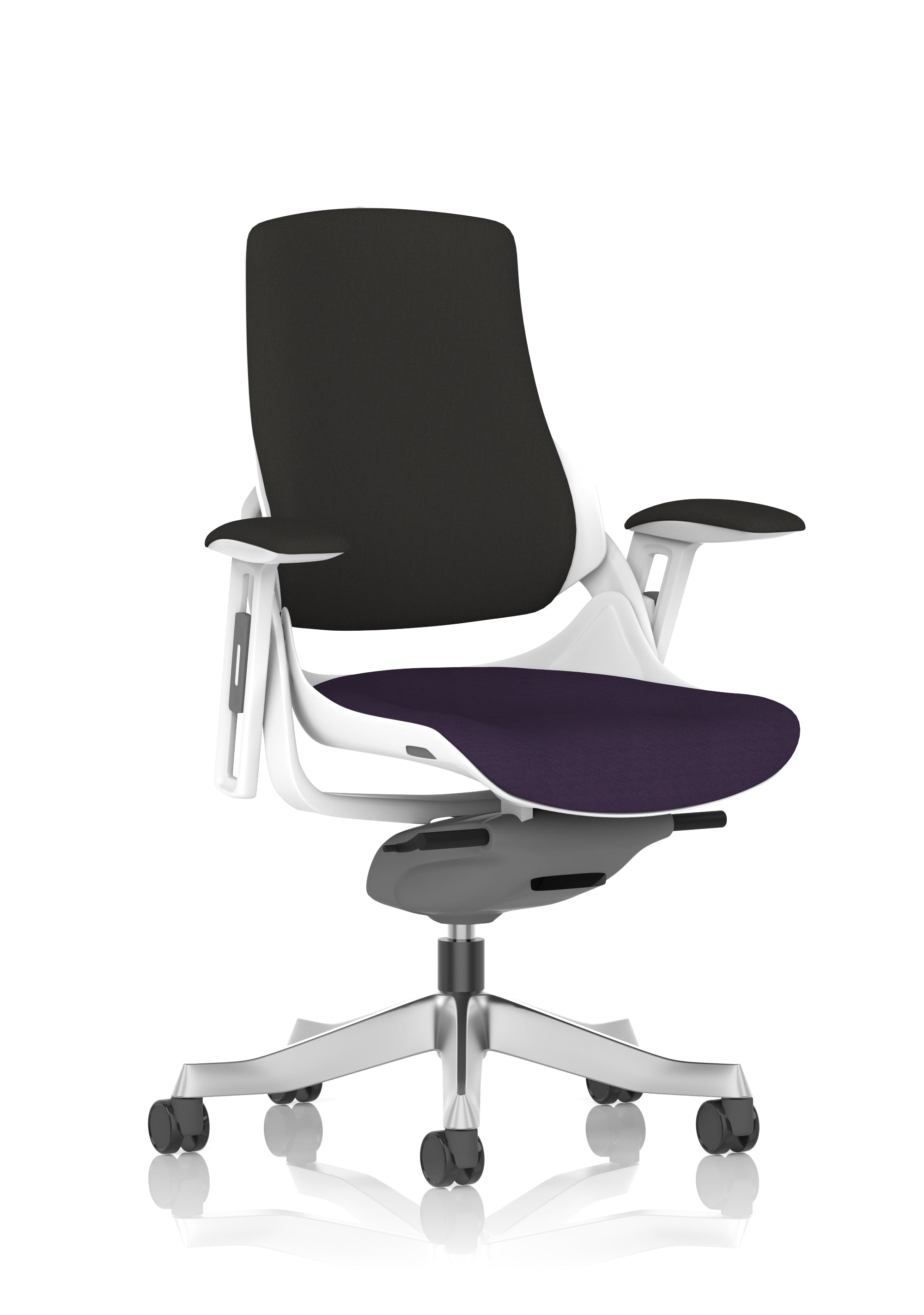 Zure White Shell Black Fabric Back Tansy Purple