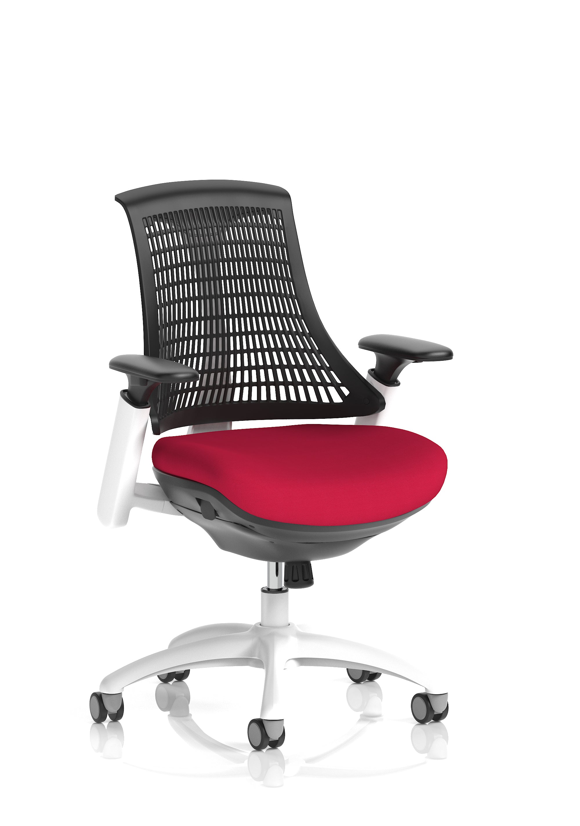 Flex Task Operator Chair White Frame Black Back Bergamot Cherry