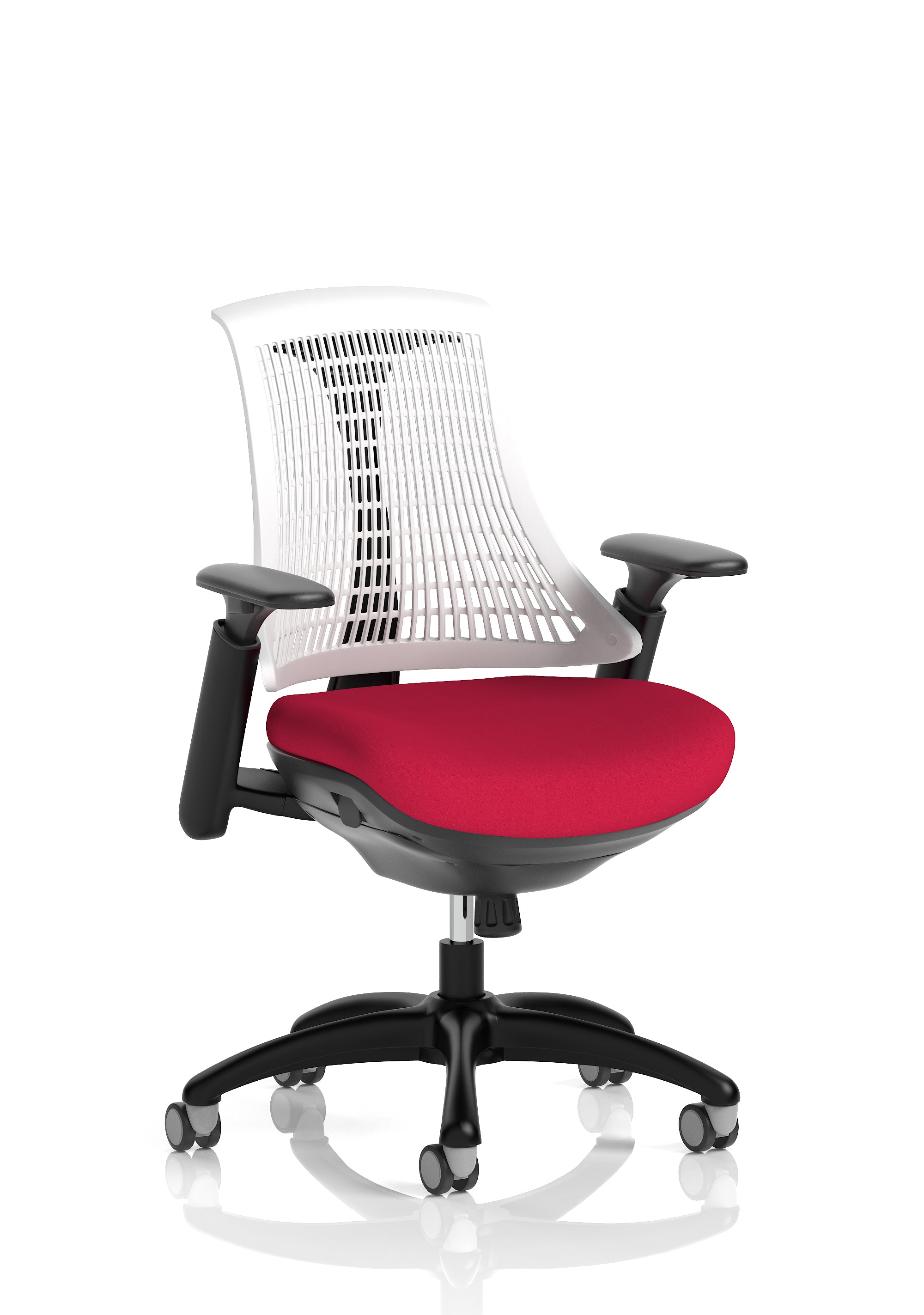 Flex Task Operator Chair Black Frame White Back Bergamot Cherry