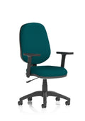 Eclipse Plus I Ergonomic Chair (Adjustable Arms) (Back & Seat) Maringa Teal
