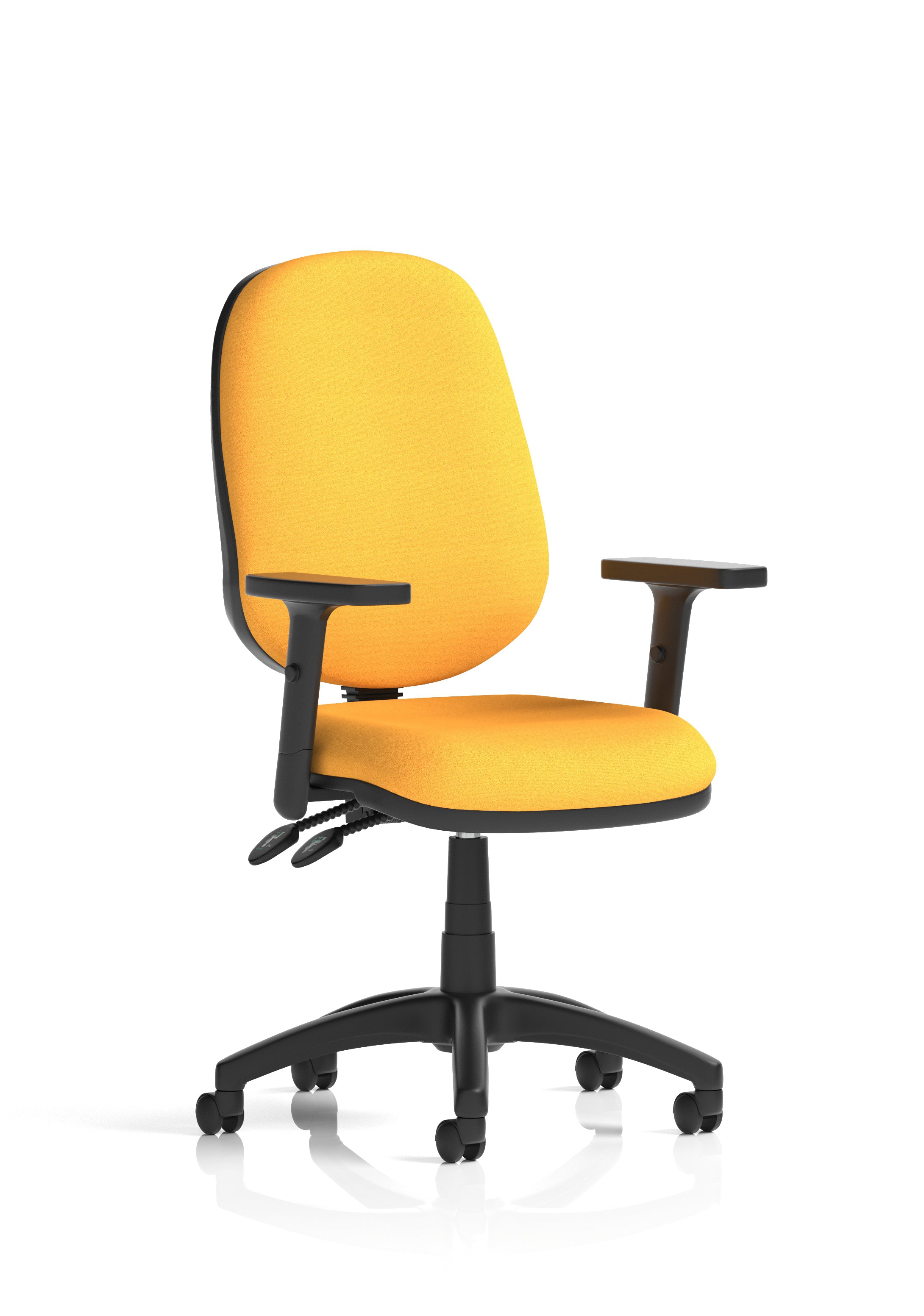 Eclipse Plus II Ergonomic Chair (Adjustable Arms) (Back & Seat) Senna Yellow
