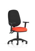 Eclipse Plus II Ergonomic Chair (Adjustable Arms) Tabasco Orange