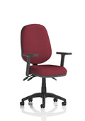 Eclipse Plus III Ergonomic Chair (Adjustable Arms) (Back & Seat) Ginseng Chilli