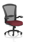 Houston Heavy Duty Task Operator Chair Black Mesh Back Ginseng Chilli