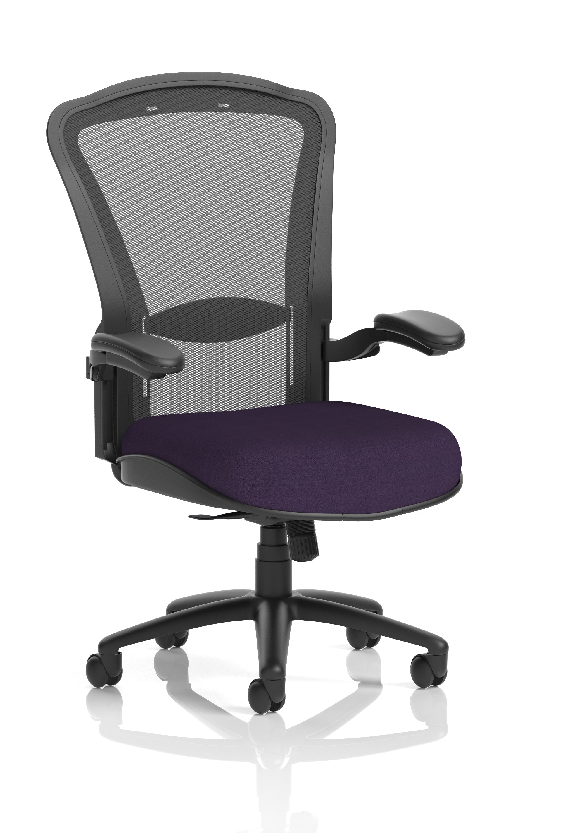 Houston Heavy Duty Task Operator Chair Black Mesh Back Tansy Purple