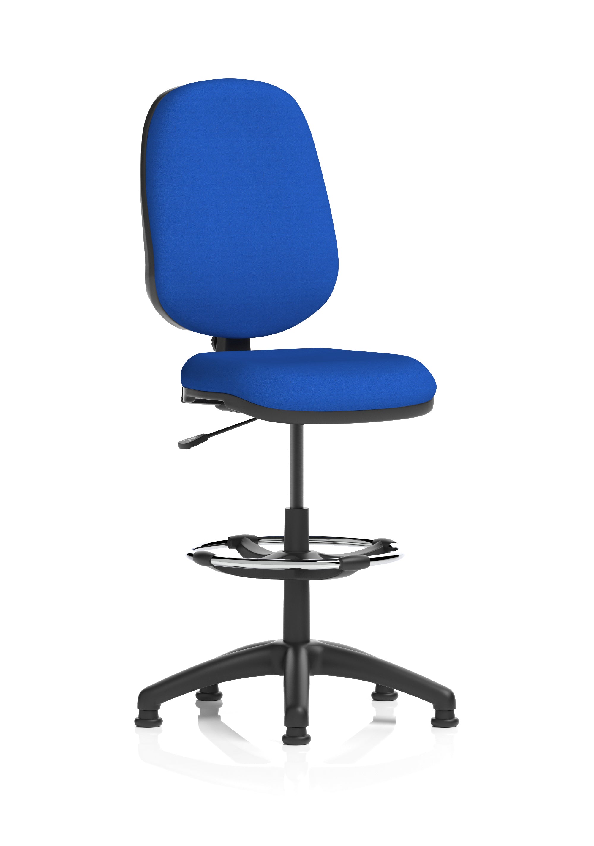 Eclipse Plus I Ergonomic Chair With High Rise Draughtsman Kit (Back & Seat) Stevia Blue