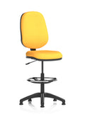 Eclipse Plus I Ergonomic Chair With High Rise Draughtsman Kit (Back & Seat) Senna Yellow