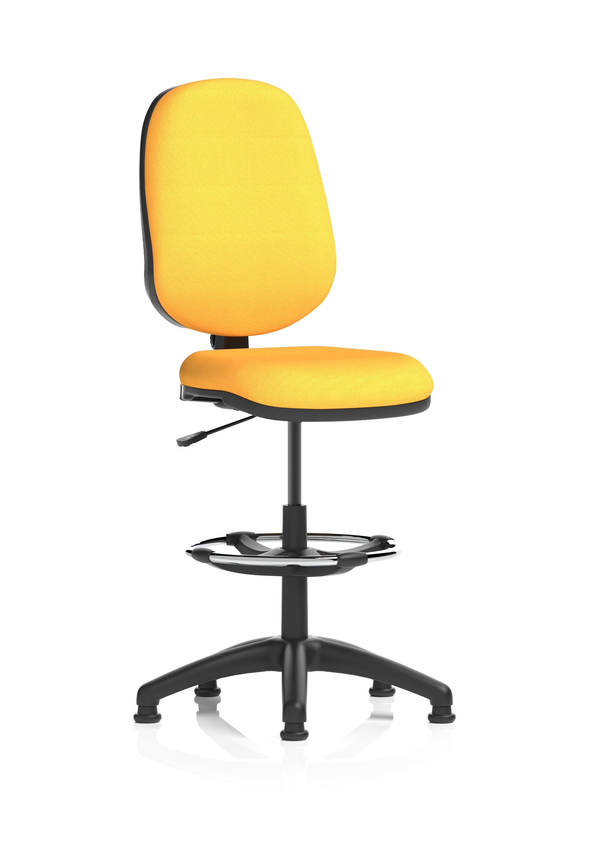 Eclipse Plus I Ergonomic Chair With High Rise Draughtsman Kit (Back & Seat) Senna Yellow