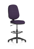 Eclipse Plus I Ergonomic Chair With High Rise Draughtsman Kit (Back & Seat) Tansy Purple