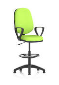 Eclipse Plus I Ergonomic Chair With High Rise Draughtsman Kit (Loop Arms) (Back & Seat) Myrrh Green