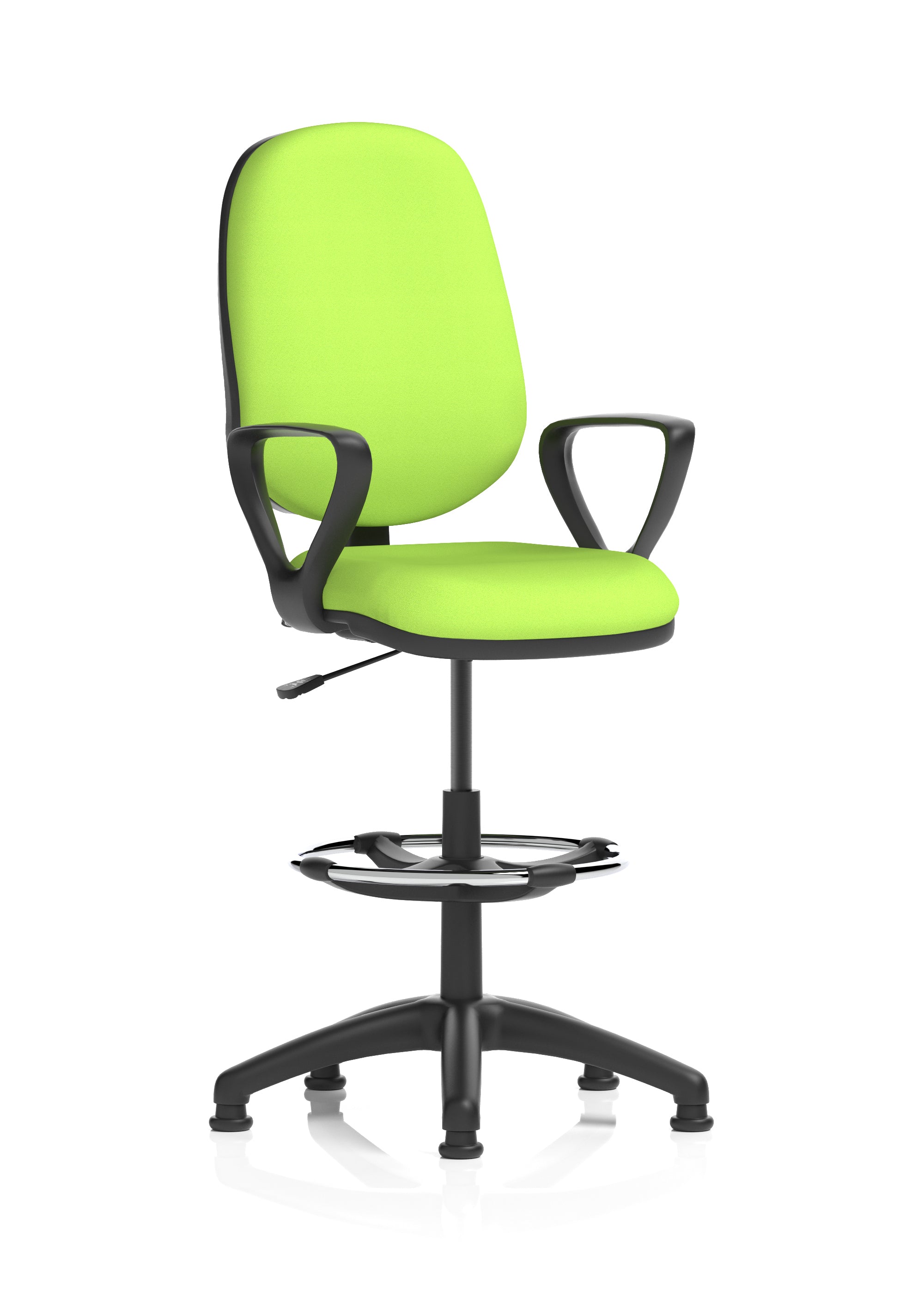 Eclipse Plus I Ergonomic Chair With High Rise Draughtsman Kit (Loop Arms) (Back & Seat) Myrrh Green