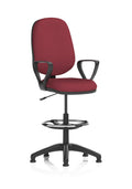 Eclipse Plus I Ergonomic Chair With High Rise Draughtsman Kit (Loop Arms) (Back & Seat) Ginseng Chilli