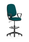 Eclipse Plus I Ergonomic Chair With High Rise Draughtsman Kit (Loop Arms) (Back & Seat) Maringa Teal