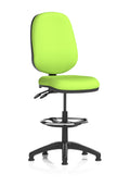 Eclipse Plus II Ergonomic Chair With High Rise Draughtsman Kit (Back & Seat) Myrrh Green