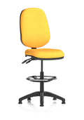 Eclipse Plus II Ergonomic Chair With High Rise Draughtsman Kit (Back & Seat) Senna Yellow