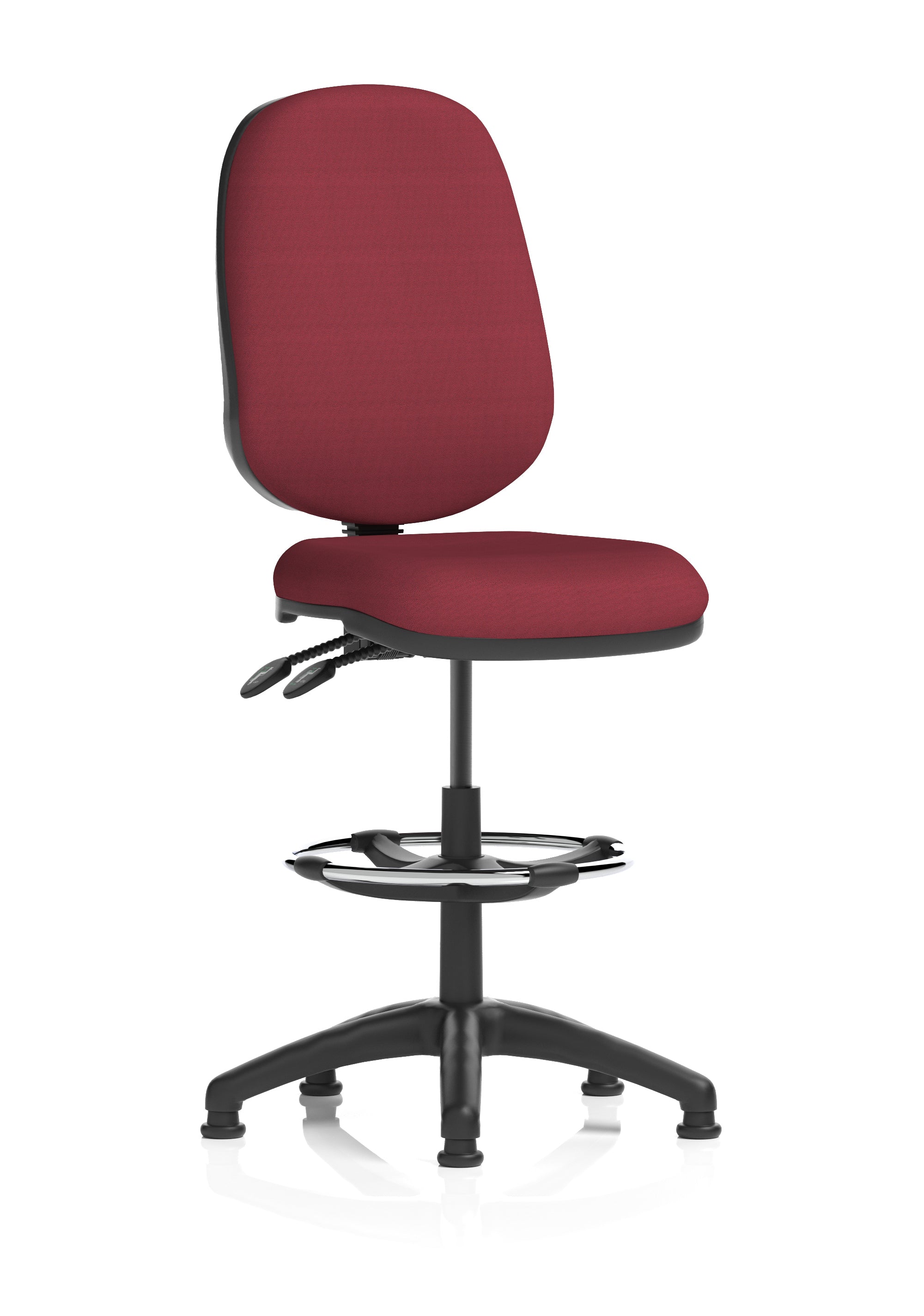 Eclipse Plus II Ergonomic Chair With High Rise Draughtsman Kit (Back & Seat) Ginseng Chilli