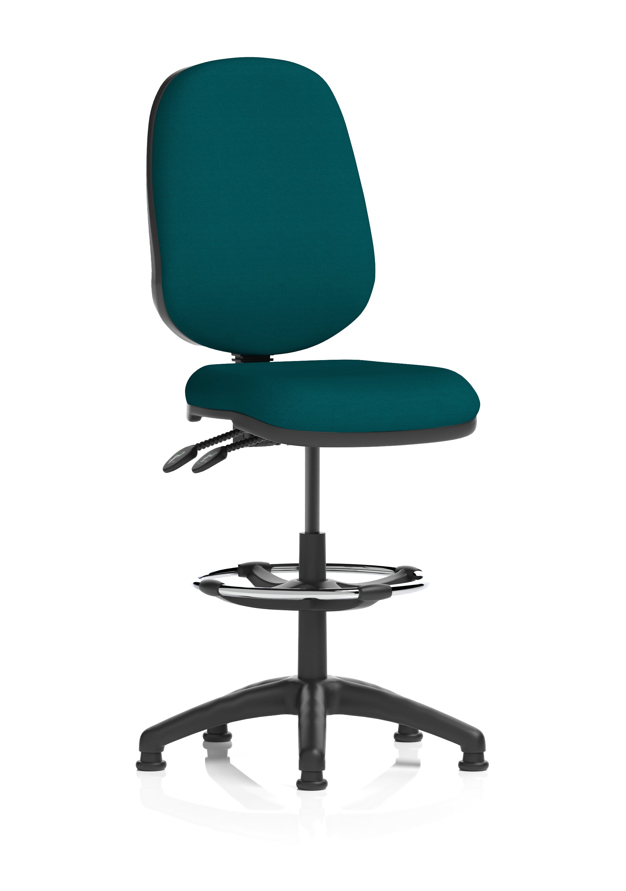 Eclipse Plus II Ergonomic Chair With High Rise Draughtsman Kit (Back & Seat) Maringa Teal