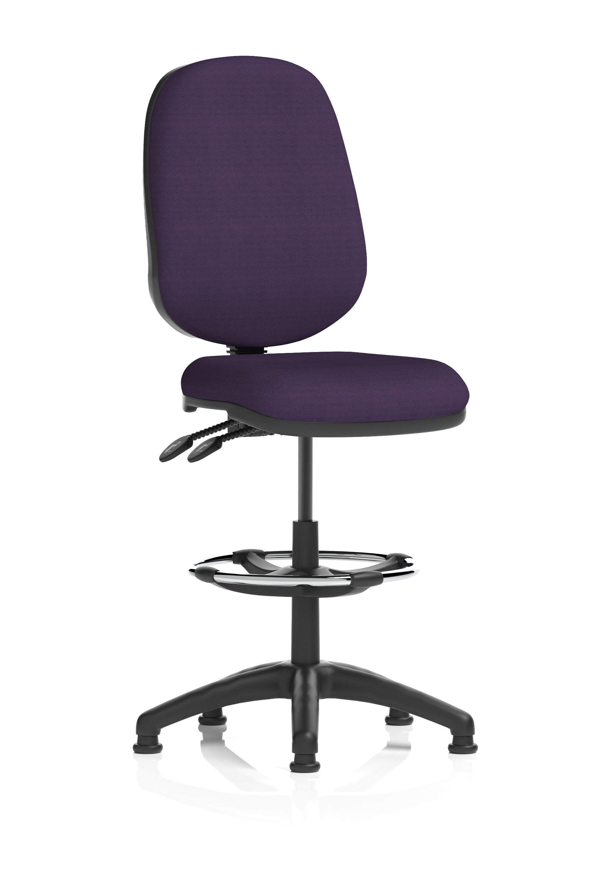 Eclipse Plus II Ergonomic Chair With High Rise Draughtsman Kit (Back & Seat) Tansy Purple
