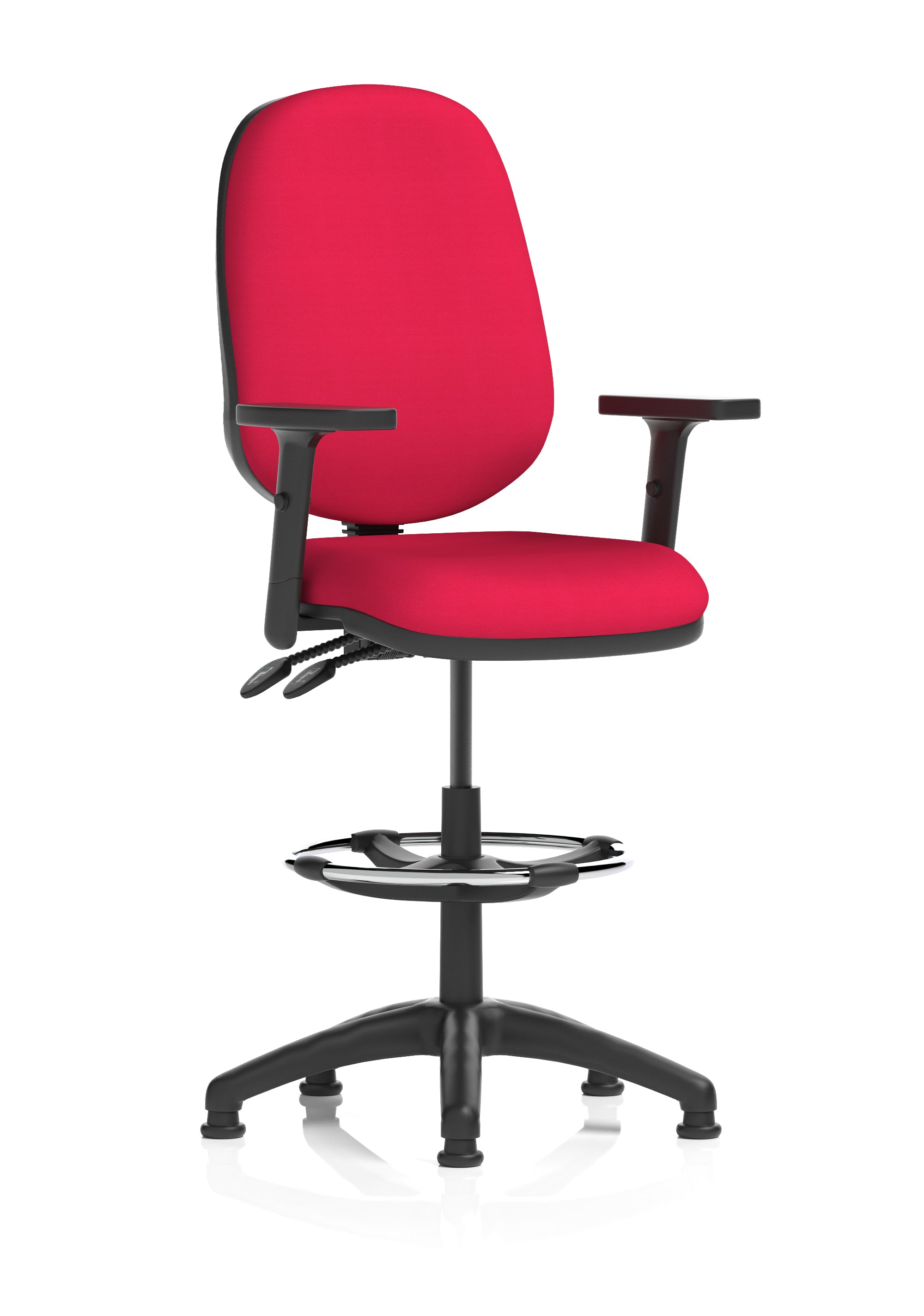 Eclipse Plus II Ergonomic Chair With High Rise Draughtsman Kit (Adjustable Arms) (Back & Seat) Bergamot Cherry