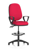 Eclipse Plus II Ergonomic Chair With High Rise Draughtsman Kit (Loop Arms) (Back & Seat) Bergamot Cherry