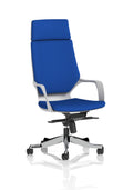 Xenon Executive White Shell High Back (With Headrest) (Back & Seat) Stevia Blue