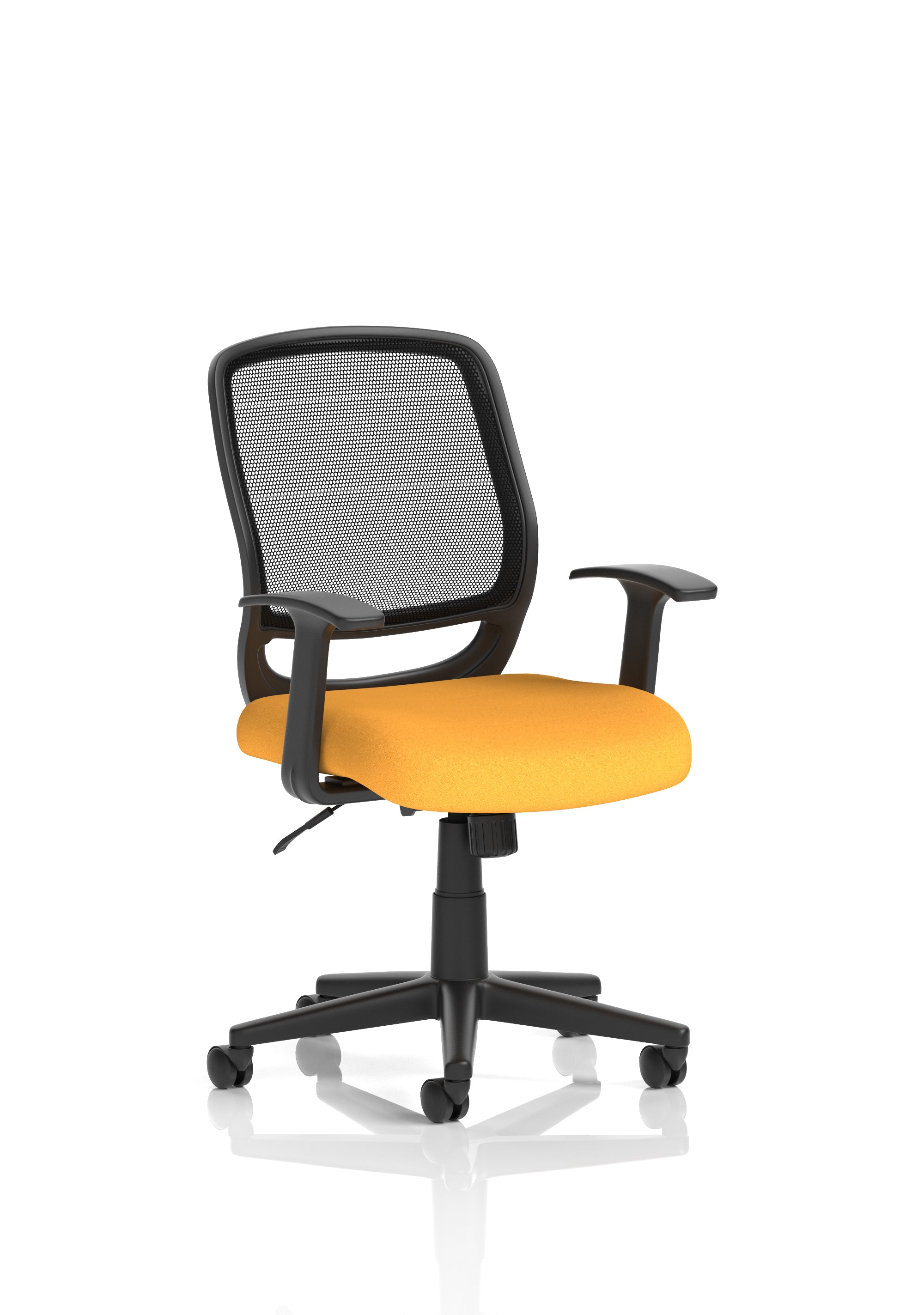 Mave Task Operator Chair Black Mesh With Arms Senna Yellow
