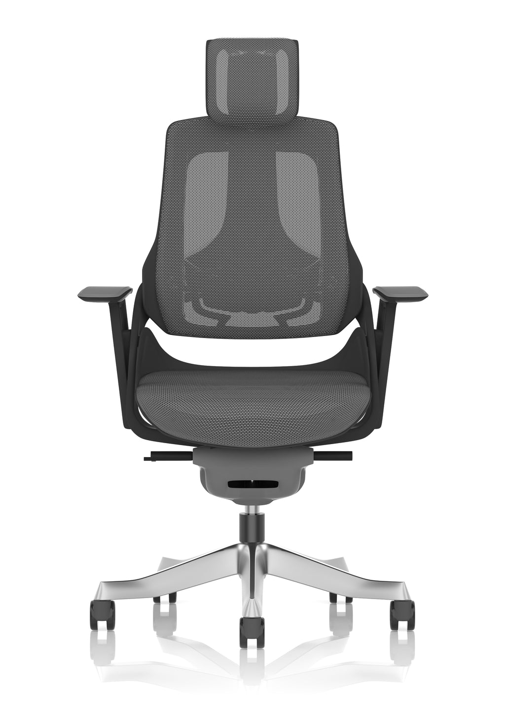 Zure Black Shell (With Headrest) Charcoal Mesh