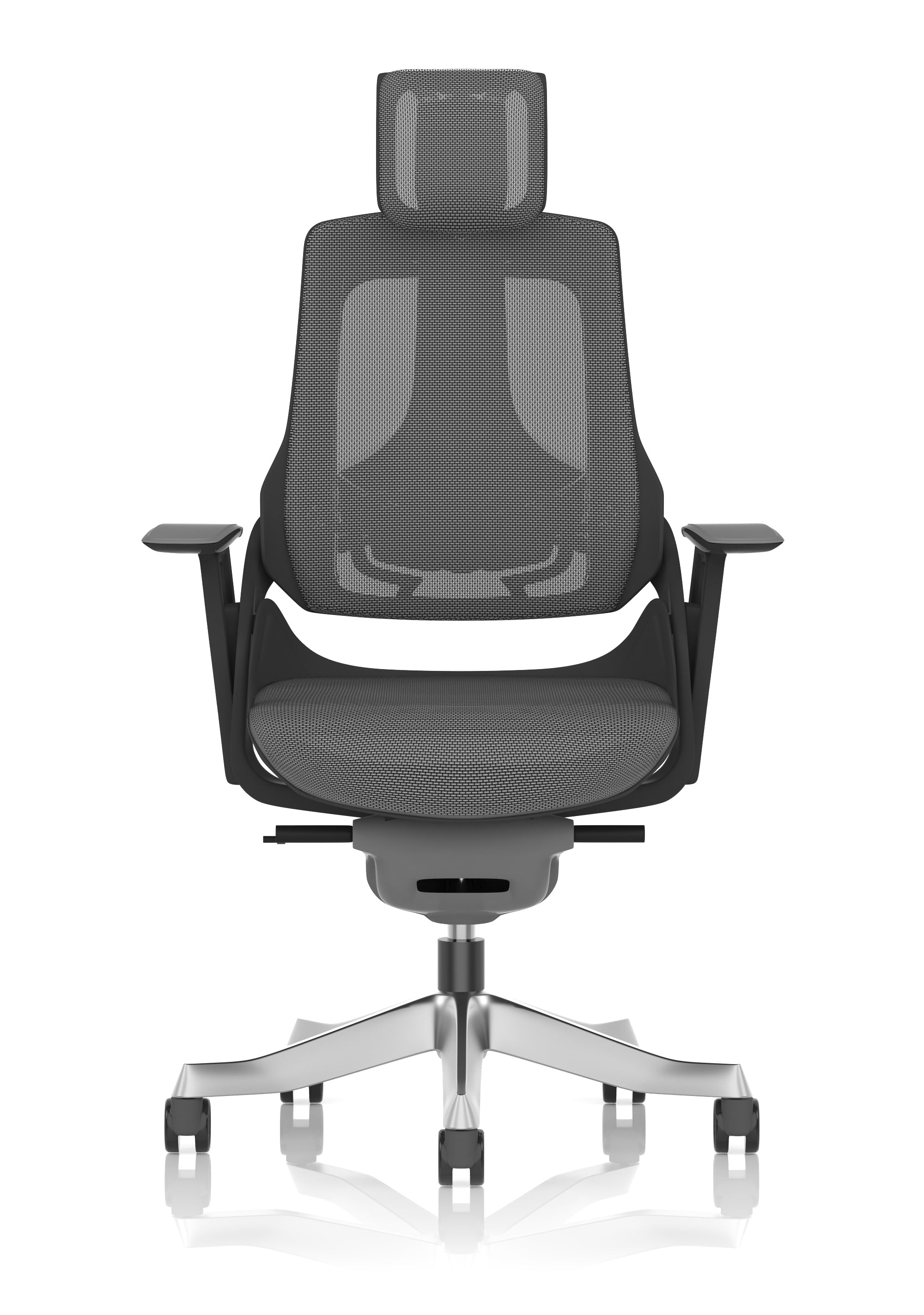 Zure Black Shell (With Headrest) Charcoal Mesh