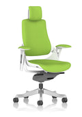 Zure White Shell (With Headrest) (Back & Seat) Myrrh Green